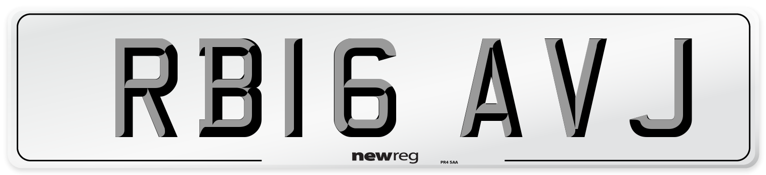 RB16 AVJ Number Plate from New Reg